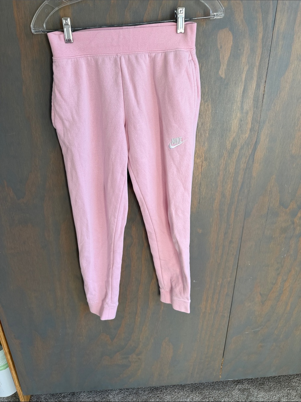 Nike Pink Kids Joggers with Small Logo